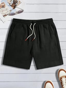 Summer Thin Linen Shorts for Men, Loose and Casual, Five-Inch Pants, Cotton and Linen, Breathable, Suitable for Beach and Sports