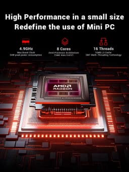 Firebat Mini Pc F1 P Amd Ryzen 7 H 255 Lpddr5 16Gb 512Gb Ssd Windows 11 Pro Desktop Mini Computer USB 4.0 Wi-Fi 6 Bt 5.2