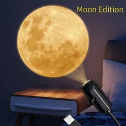 3 Piece Sheet Pack USB Christmas Projection Light Moon Sky Night Light 360° Rotatable Christmas Santa Snowman & Moon Room Decor