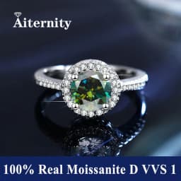 Classic 6 Prong Diamond Ring D Color 1ct Moissanite VVS Round Cut Lab Diamond Ring for Women Engagement Wedding Band Jewelry