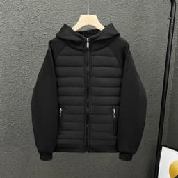 Trendy Hooded Solid Color Cotton Coat Jacket Grey Black White Loose Fit Versatile Casual Unique Couple Style Jacket For Men