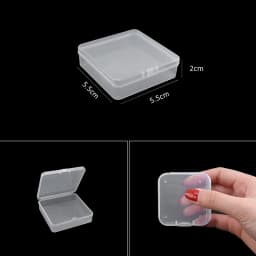 Transparent Plastic Storage Box Case 6Sizes Square Container Packaging for Crafts Beads Earring Jewelry Boxes Tools Organizer