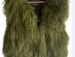 Sleeveless Genuine Mongolia Sheep Fur Vest Thick Warm Curl Tan Sheep Fur Gilet Fashion Waistcoat WSR189