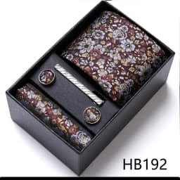 Top Grade Holiday Gift Box 7.5 CM Green Print Tie Pocket Squares Cufflink Set Gravatas Man Suit Accessories Fit Formal Party