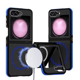 Business Matte for Magsafe Case for Samsung Galaxy Z Flip 7 6 5 ZFlip Flip6 Wireless Charging PC TPU Armor ZFlip7 ZFlip6 Cover