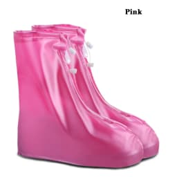 Rainy Waterproof Reusable Shoe Covers, Non-Slip Rain Boot Protectors with Zipper & Drawstring, Multi-Size for Men, Women & Kids