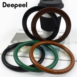2/4/10Pcs Deepeel 10/11.4cm Round Plastic Bag Handle Purse Frame Handbag Kiss Clasp Bracket DIY Handmade Bags Sewing Accessories