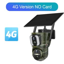 LS VISION 4K 4G Dual Screen Solar Trail Camera Outdoor Dual PIR Detection PTZ Security Cam 2-Way Talk Waterproof Wildlife Camera