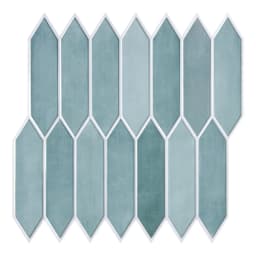 1/10pcs 3D Tile Sticker, Self-adhesive 3D Green Tile Backsplash for Kitchen and Bathroom, Waterproof Mold Resistant, 30x30cm