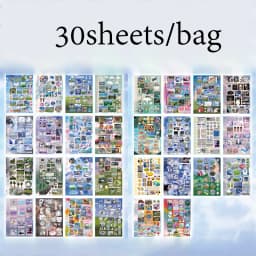 2Style 30 pieces/bag Time Reshaping Cut Film Coil Sticker Book Handbook Material Sticker DIY Photo Frame Scrapbook Notebook Cup
