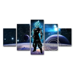 Manga 5 Panels Dragon Ball Goku Super Saiyan Wall Anime Poster Comic Canvas Painting Picture Home Living Room Gift Mural Cudros
