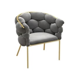 Metal Vanity Chair Sturdy Dining Seat Comfortable Backrest Princess Chair Soft Manicure Chair Suitable for Beauty Salon Bedroom