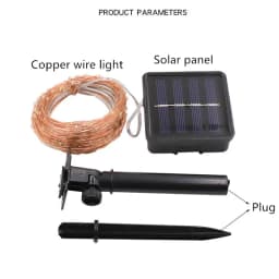 Solar LED Copper String Light 8 Modes Fairy Outdoor Holiday Garland Decoration Garden 30M/20M/10M/5M/2M Party Lights