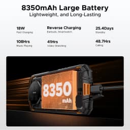 DOOGEE Fire 3 Ultra Rugged Phone 5.5" HD+ Display 24GB RAM+256GB ROM 8350mAh Battery UNISOC T7200 NFC Android15 Smartphone