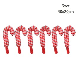 6Pcs Large Christmas Balloons Candy Cane Foil Balloon Christmas Windmill Candy Globos Kids Toy New Year Christmas Decorations
