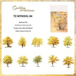 JIANWU Vintage Tree Landscape Material Collage Scrapbooking PET Sticker Creative DIY Journal Stationery