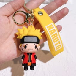 Cartoon PVC Naruto Anime Peripheral Keychain Naruto Silicone Figure Car Key Chain Christmas, Halloween Gift