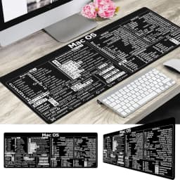 Mac OS Shortcuts, Word/Excel (for Mac) Mouse Pad, Mac OS Candlesticks Reversal Indicators Mouse Mat, Chart Patterns, Desk Mat