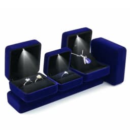 LED Ring Box Wedding Engagement Pendant Bangle Bracelet Earring Storage Case Customized Logo Gift Packaging
