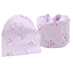2024 New Cotton Children's Single-layer Hat Scarf 2-piece Set Spring Autumn Girls Hat Scarf Baby Boys Head Cover Kids Hat Set
