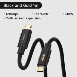 Hagibis TBT5 Cable Up to 120Gbps Bandwidth Boost 240W Charging 80Gbps Data 16K/8K Compatible with Thunderbolt 4 USB C Cable