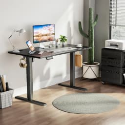JHK Ergonomic Electric Standing Desk Height Adjustable Computer Desk Large Work PC Table Home Office Writing Gaming Desks