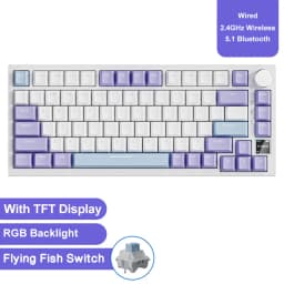 AJAZZ AK820 / AK820Pro Gaming Mechanical Keyboard 75% 82 Keys Wired Single Mode/Bluetooth Wireless Gamer Keyboard for Laptop PC