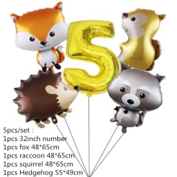 Woodland Animal Disposable Tableware Wild Forest Bear Fox Plate Cup Napkin Jungle Safari Happy Birthday Party Decor Kid Boy Girl