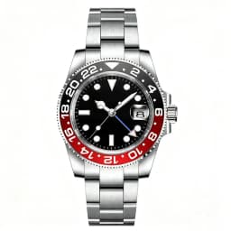 Customized LOGO 40mm Quartz GMT Man Watches Sapphire glass 10Bar Waterproof Luminous Diving Mens Wrist Watch Steel Bracelet