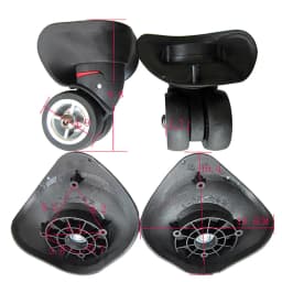 2Pcs Replacement Luggage Wheels for Suitcases Silent Repair Spinner Caster Rubber Wheels Trolley Parts Luggage Accessories