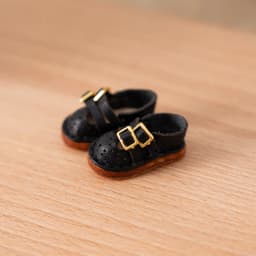 Doll Double Button Fashion Sandal Shoes Cowhide Flat Shoes With Hole For Blythes, Ob22 24, Ymy, Licca, Azones, Ob24, Fr Doll