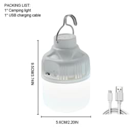 Outdoor USB Rechargeable LED Lamp Bulbs High Brightness Emergency Light Hook Up Camping Fishing Portable Lantern Night Lights