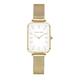 Rectangle Ultrathin Nordic Simple Style Japan Quartz Movement Fashion Stainless Steel Mesh Silvery Bracelet Belt Ladies Watches
