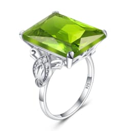 Classic Real 925 Sterling Silver Pink Crystal Ring for Woman Rectangle Anniversary Party Vintage Fine Jewelry Gift