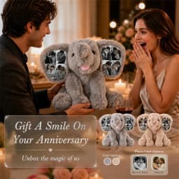 Custom Photo Plush Elephant Personalized Memory Keepsake Gift Jewelry Ornaments