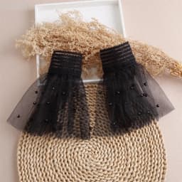 DIY Detachable Cuffs Cuff Extension Embroidery Lace Daisy Fake Sleeves Elastic Wild Wrist Pleated Organ Lolita Fake Sleeves