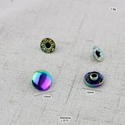 10-30-100 sets 12mm Rainbow DIY Coat fastened button metal snap buttons Press Studs rivet for handbag crafts