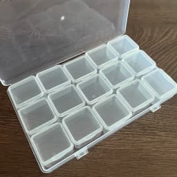 Plastic Box 15 Grids Separate Compartment Case Portable Travel Ring Stud Earring Pendant Necklace Jewelry Storage Orgainzer