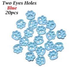 20pcs Mini Buttons DIY Doll Clothes Metal Buckle Bear Foot Style Buckles for 1/6 Doll Clothing Sewing Accessories Holes Buttons