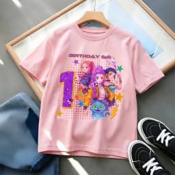 Birthday Girl Number Graphic Tee - Little Star Celebration Top, Dreamy Party Outfit for Girls