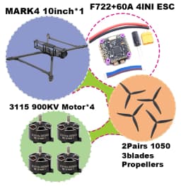 BCUBE MARK4 V2 8/9/10inch F722 Flight Control 45/60A 4INI ESC Rack Drone FPV Carbon Fiber PV Racing Drone Quadcopter Freestyle