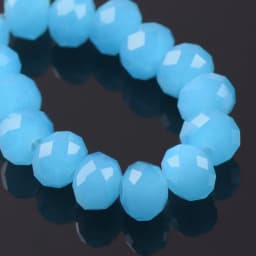 Solid Color 3x2mm 4x3mm 6x4mm 8x6mm 10x7mm 12x8mm Rondelle Faceted Czech Crystal Glass Loose Spacer Beads for Jewelry Making DIY