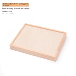 Simple Solid Wood Small 48-Digit Ring Plate, Shank, Pair Ring, Stud Earring, Storage Display Tray, 48-Digit Plate