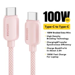 Essager USB C To Type C Cable 5A PD 100W Fast Charging Charger Data Cord For Macbook Pro Samsung Xiaomi Huawei Charge Cable 3M