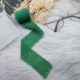 5 Meters Hand Torn Edge Chiffon Ribbon Wedding Hold Flower Tassel Ribbon Bow Decoration Snow Silk Fabric Strip