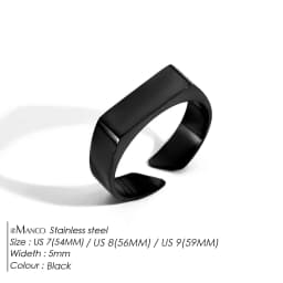 ELANDIS Classic Men's Ring Simple Stainless Steel Gold-Plated Fashion Accessories Wholesale