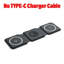 3 In 1 Magnetic Portable Wireless Charger Pad for iPhone 16 15 14 13 12 Pro Max Apple Watch AirPods Fast Charging Dock Station
