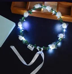 10pc LED Headband Garland Wedding Party Crown Flower Headband Luminous Hair Garland Hairband Light Christmas Neon Wreath Decor