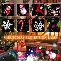 LED Christmas Projector Light 16 Patterns USB Dynamic Rotating Projection for Holiday Atmosphere Light Halloween Christmas Decor