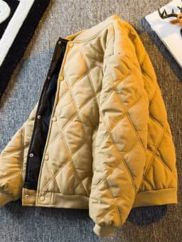 Thickened Fleece Baseball Style Men's Jacket Outdoor Casual Autumn Winter Windproof Warm Polyester Fabric Long Sleeve Coat